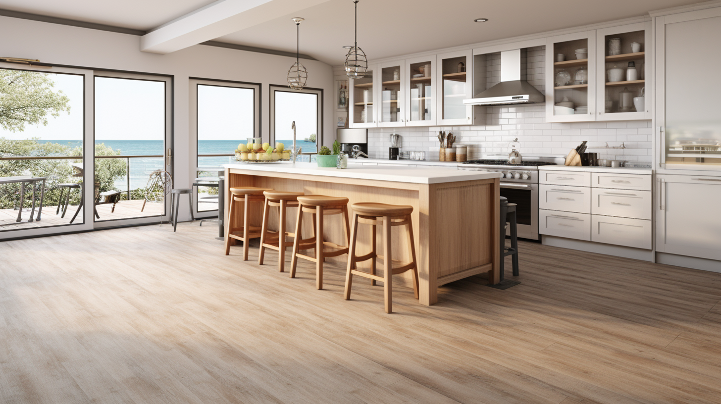 Beautiful kitchen with vinyl flooring
